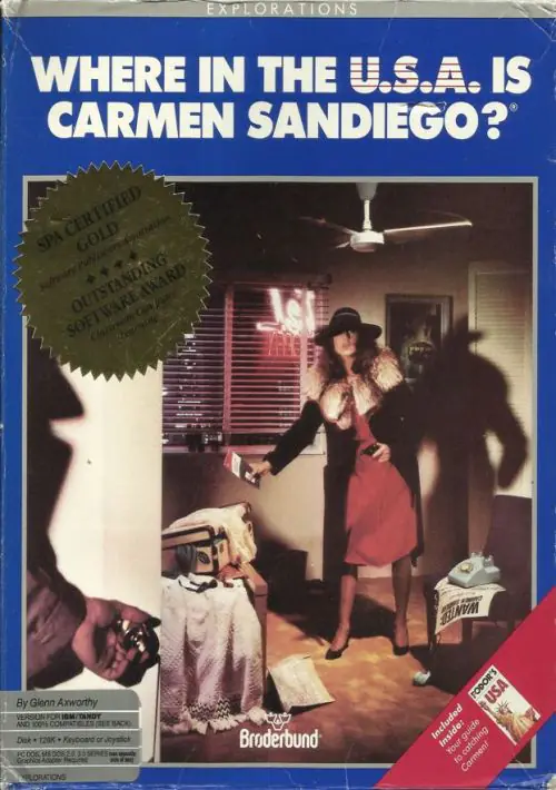 Where In The USA Is Carmen Sandiego (1986)(Broderbund)[cr][a](Disk 1 Of 1 Side A) ROM download